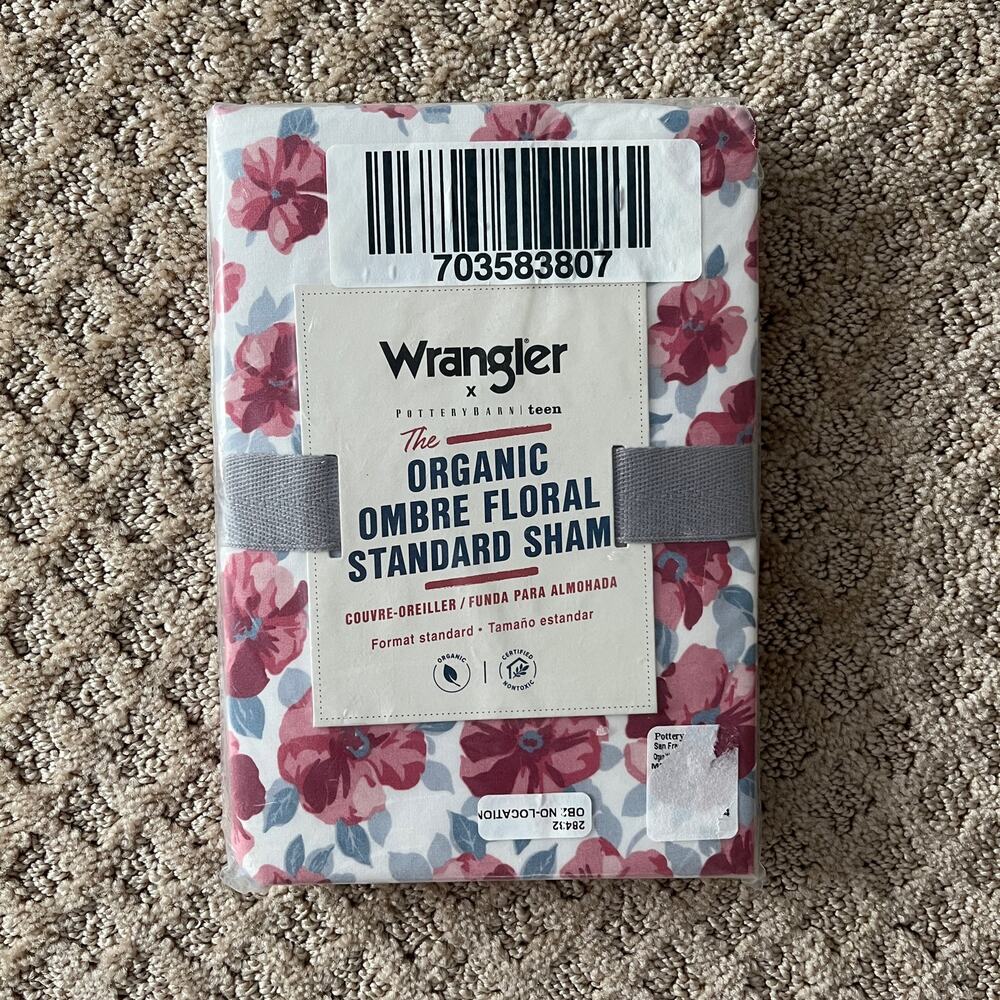 Wrangler x Pottery Barn Teen Organic Ombre Floral Standard Pillow Sham